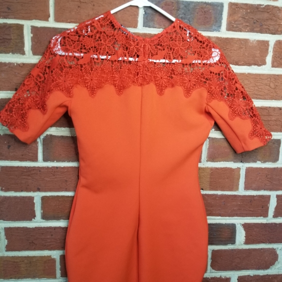 Zara Red Lace Dress XS - Picture 13 of 13